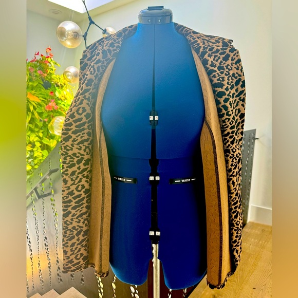 ASOS Animal jacquard stretch jersey jacket - Size 14 - Picture 6 of 6